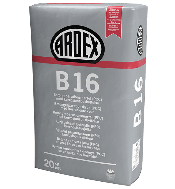 ARDEX B16 betona remonta java ar pret korozijas aizsardzību